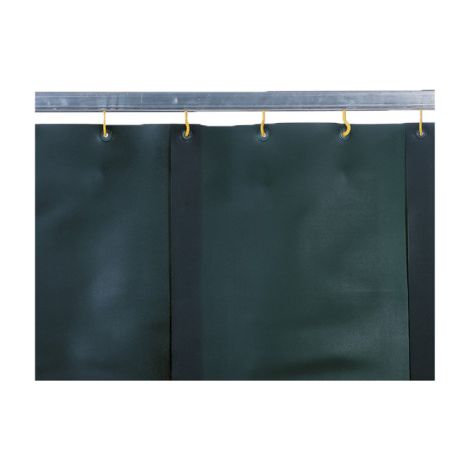Cortina lama S9 para protección efectiva en soldadura y amoladura en verde oscuro KEMPER 1800 x 570 mm