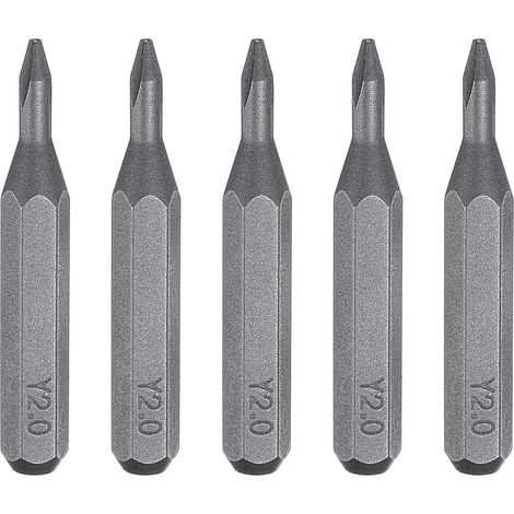 5pcs Y2.0 Embout de Tournevis Tri-Wing 5/32" Tige Hexagonale 28mm Longueur Acier S2 Magnétique Tête en Y à 3 Pans pour Tournevis Manuels Électriques Réparation de Précision (1/5)