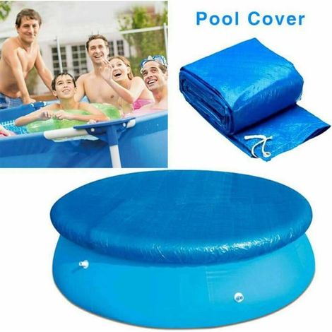 Bâche de protection pour piscine ronde  - Tissu tissé en PE - Résistant aux UV - 244CM