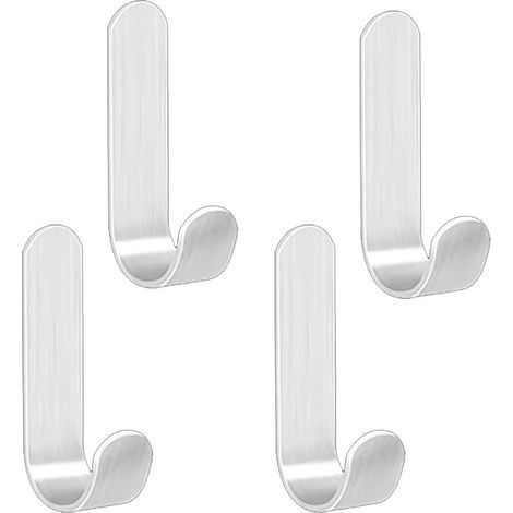 Crochets adhésifs, lot de 4, crochets muraux adhésifs, crochets adhésifs pour serviettes, pour la cuisine et la salle de bain (1/5)