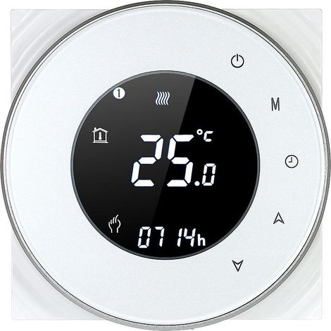 5A Programmierbarer Wasserheizungsregler Temperaturregler Thermostat Touchscreen LCD mit Hintergrundbeleuchtung