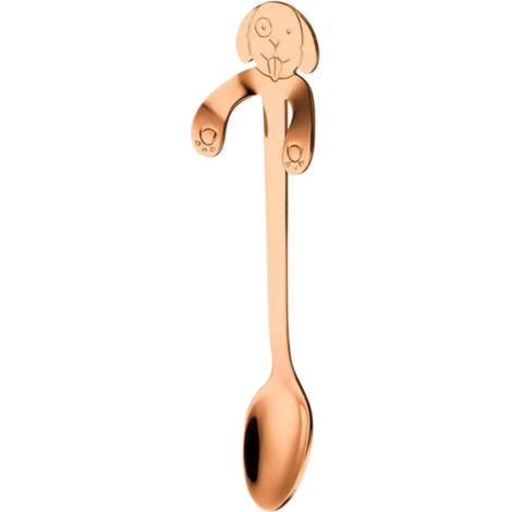 Cuillère en inox cuivré en forme de chien (1/3)