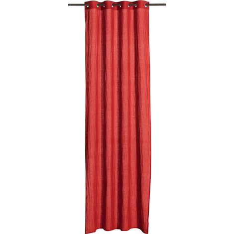 VIVARAISE - Rideau en lin Vivaraise Zeff - Groseille - 140 x 280 cm (1/3)
