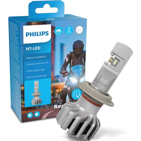 AMPOULE MOTO H7 ULTINON PRO6000 HL LED PHILIPS 11972U6000X1 - Homologué Allemagne