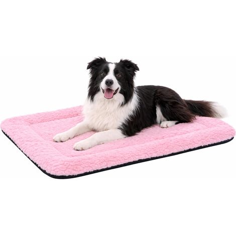Panier Chien - Coussin Chien et Chat - 100,5 x 63,5 x 2 cm - Peluche - Fibre Polyester - Lavable 30°C - Fond antidérapant - adapté Cage métallique (1/5)