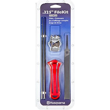 Kit Husqvarna affilatura catena motosega passo 325 H25 lima lime 4,8 mm 3/16 guida (1/4)