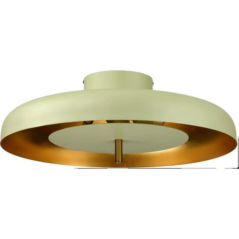 Plafoniera, design moderno, interni versatili, verde chiaro (1/2)