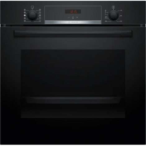 Backofen. 60 cm³/min+. 8 kochprogramme. Dampfgarfunktion. Ecoclean. Rotes display. Schwarz. - Bosch - HQA534BB3