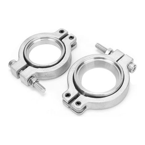 BUNTHAUS V-Band Clamp 4.9cm/1.93in 4.3cm/1.7in Wastegates Clamp V-Band Set Kit de serrage pour TiAL avec vis écrous et joint (1/5)