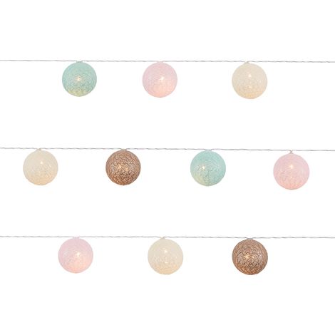 Litecraft Glow Pom Pom String Lights Integrated LED Fittings - Multi Coloured (1/5)