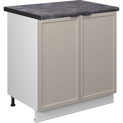 Mobile lavello cucina Fame-Line, GrigioBeige, 80 cm , PL Antracite, Vicco