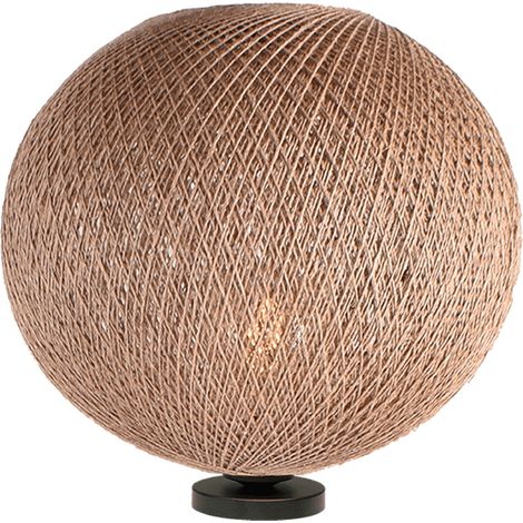 Lampe de table Corda noir avec rotin Ø 40cm - 4235-05-40 (1/2)