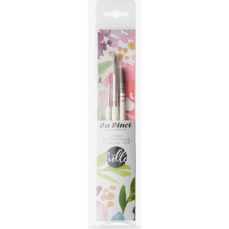 Pinceaux - Aquarelle - Pour faire des motifs floraux - Lavis et rond - Da Vinci (1/2)