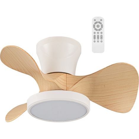 Ventilador de techo LED Merial Blanco+Haya CCT Dim (20W) (1/5)