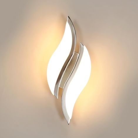 1 Applique Murale LED, Design Feuille, Acrylique, Métal Chromé, Intérieur Salon Chambre (1/5)