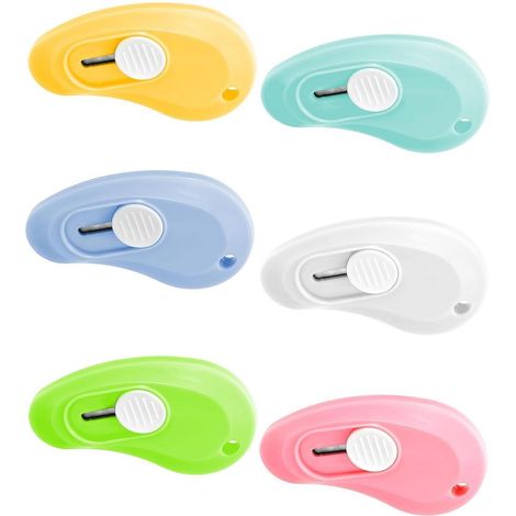 6er Set Mini Cuttermesser, Paketöffner, Kartonöffner, 6 Farben