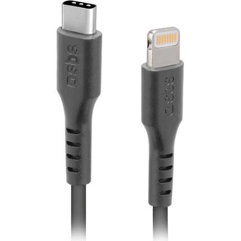 SBS Cavo Per Ricarica E Trasferimento Dati Con Connettori Usb-C - Lightning  Nero 100 Cm (1/5)