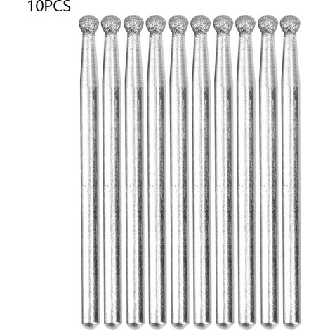 Ortviai Embouts de polissage en nitrure de bore sphériques, 10 pièces, diamètre 3 mm (1/5)