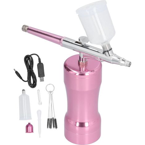 Kit de nettoyage pour pistolet à air G12 avec batterie lithium 7.4V et pompe portable USB 5V, stylo aérographe 0.3mm mini 7CC (1/5)