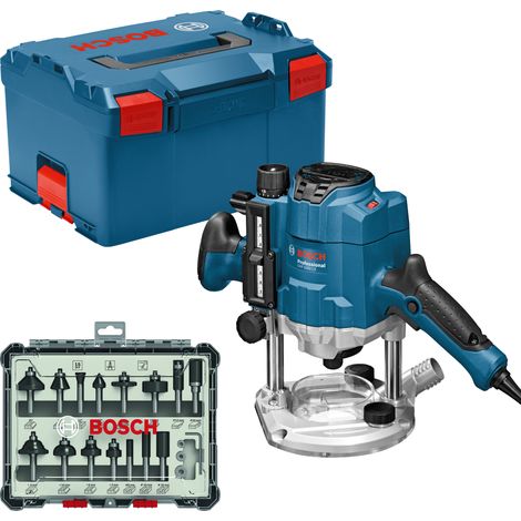Fresatrice Bosch GOF 1250 CE Professional + 1x fresatura set 15 pezzi 8mm in L-BOXX (1/2)
