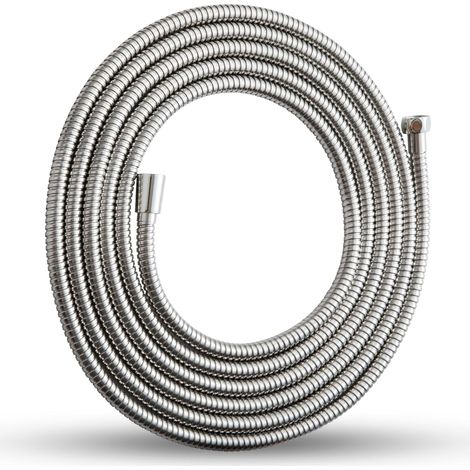 m Duschschlauch, Duschschlauch mit Verdrehschutz, Edelstahl-Duschschlauch, Universal G1/2", für Badarmaturen, Ersatz-Duschschlauch, Silber