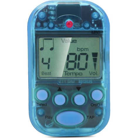 Metronome numérique LCD miniature Meideal M50, tempo rythme, accessoire guitare musique avec batterie (bleu) (1/5)