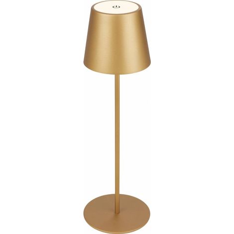 Lampada da tavolo Briloner USB ø12 38h oro