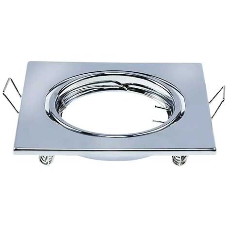 V-tac kit 2 portafaretti cromo gu10 quadrati vt-817 8943