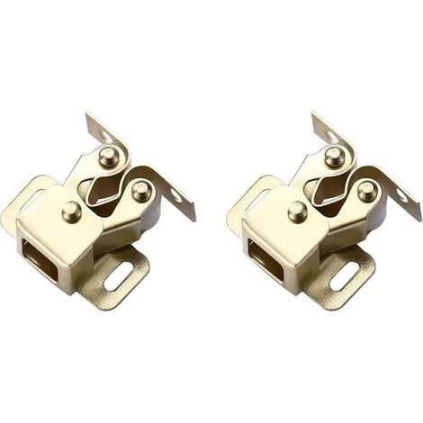 2 loquets de porte à double rouleau, ferme-portes robustes en fer (1/5)