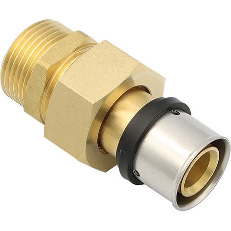 Pipetec Pressfitting Verschraubung 26x3 mm 1 Zoll AG TH Kontur (1/5)