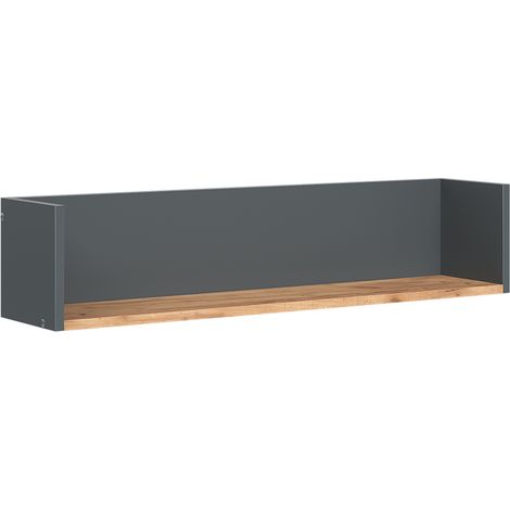 Scaffale a muro Viktor, Antracite/Rovere dorato, 93.4 x 20 cm, Vicco