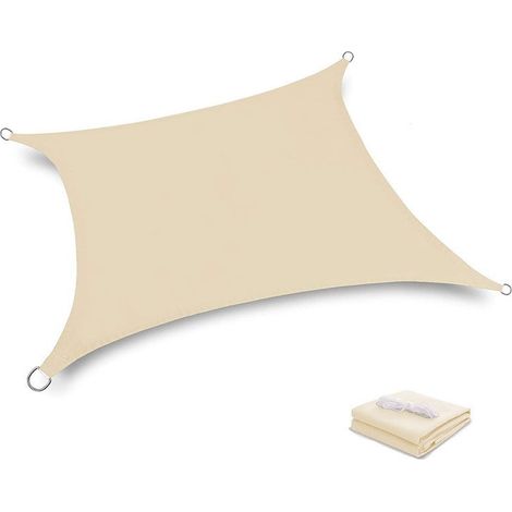 Voile d'ombrage imperméable carrée de 3 x 3 mètres – Protection UV pour jardins et terrasses – livrée avec kit d'installation pour une pose facile. (1/5)