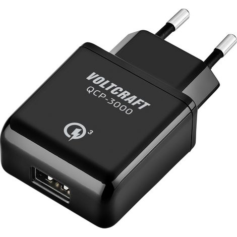 VOLTCRAFT QCP-3000 USB Ladegerät 19.5 W 1x USB-A Schwarz Innenbereich Qualcomm Quick Charge 3.0 (1/3)