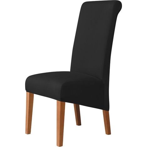 Housse de chaise élastique - Tissu effet soie - Housse de chaise élastique pour chaise haute (maison, hôtel, salle à manger) (1/4)