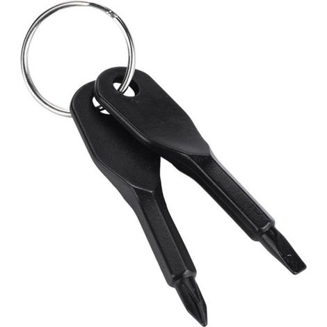 Mini Screwdriver Keychain Set, Portable Stainless Steel Flat Head and Phillips Screwdriver Set Tool Outdoor Multifunctional EDC Tool Mini Pocket Tool with Key Ring (1/5)