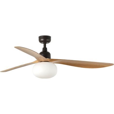 OUTWOOD L Ventilador de techo marrón/roble E27
