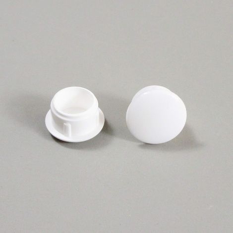50 Bouchon, Obturateur Plastique Blanc, Diamètre 11 mm, Forme Dôme, Pour Trou Alésage