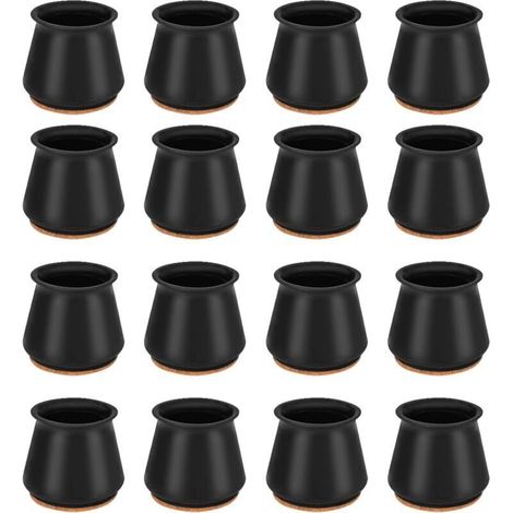 ERQVHQV Protezioni per gambe di sedia, 16 pezzi, coprigambe in silicone, tappi per gambe di sedia, protezioni per gambe di sedia da ufficio e da sedia, tappi rotondi per gambe rotonde da 25-30 mm (1/4)
