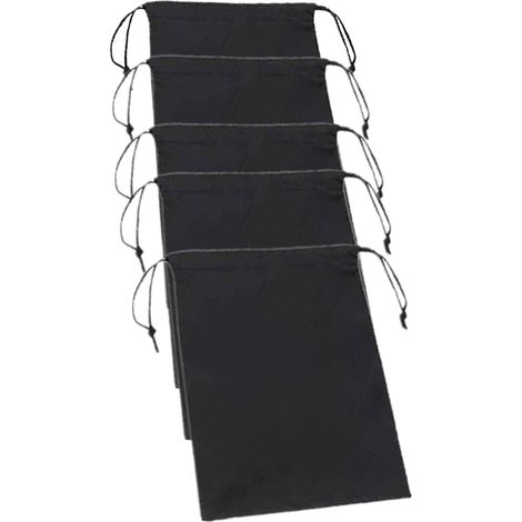Lot de 5 pochettes de rangement en tissu Oxford-Nylon avec double cordon, 15 x 20 cm, pour accessoires et petits outils (1/5)