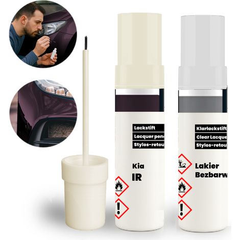 Kit de retoque KIA IR 2 en 1: Capa base + Capa transparente con pincel (1/5)