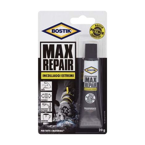 Colla trasparente Max Repair Bostik super attaccatutto blister 20g