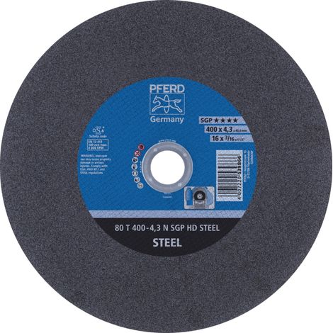 PFERD TOOLS Stationäre Trennscheibe T 400x4,3x40mm "weich" HD STEEL für Stahl 100m/s 10 Stk (1/4)