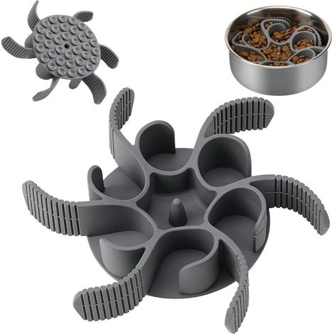 Gamelle anti-glouton pour chien - Gamelle en silicone en spirale pour aliments pour animaux. (1/3)