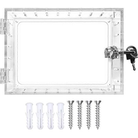 Boîtier de verrouillage de thermostat avec couvercle transparent et outil de clé, protection murale avec couvercle visible (1/5)