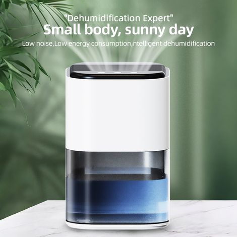 Déshumidificateur domestique petit 70oz à lumière colorée arrêt auto silencieux mode sommeil pour vide sanitaire 200 sq.ft sous-sol chambre salle de bain placard (1/3)