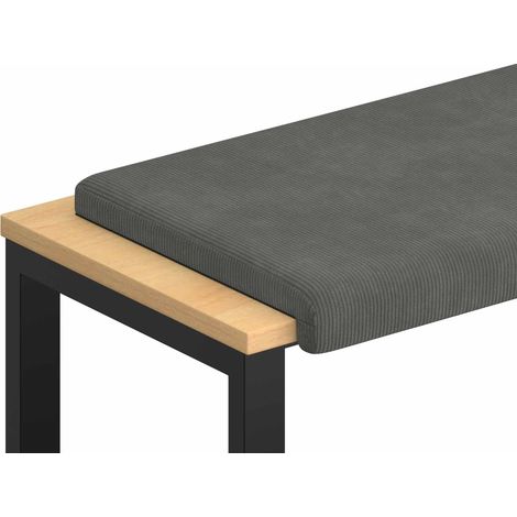 Maison Exclusive - Cuscino per panchina corduroy Grigio Scuro Profondità 35 cm (1/5)