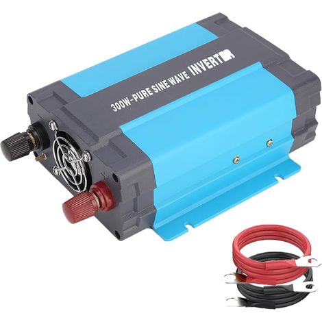 300W Inversor de Corriente Onda Senoidal Pura 12V DC a 220/230/240V AC Convertidor con Puertos de Carga USB 1 A y Tomas AC para Sistemas Montados en Vehículos y Sistemas Domésticos - 300W (1/3)