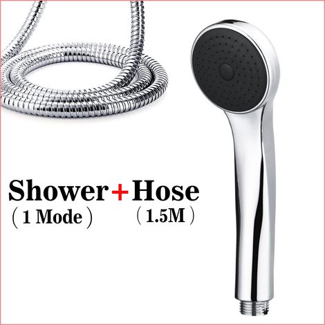 1 Modes High Turbo Pressure Chrome Shower Head Bathroom Powerful Water Saving (1/5)