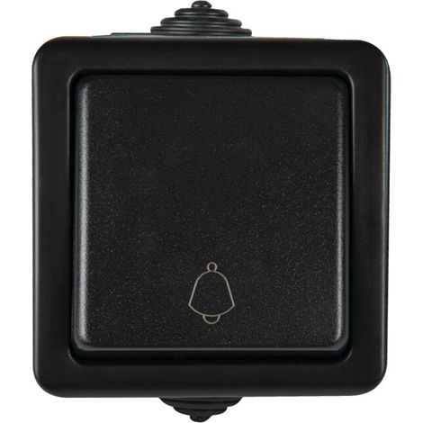 Interruttore a parete - IP54 - 1 leva - Nero - 72x72mm (1/2)
