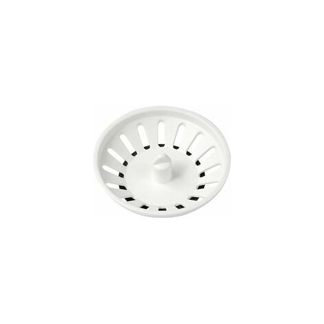 Bonde de lavabo blanc 78 mm – Mécanisme à clapet – Évacuation efficace – Compatible avec plateaux de 80 mm (1/3)